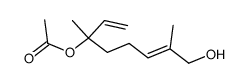 Acetic acid (Z)-6-hydroxy-1,5-dimethyl-1-vinyl-hex-4-enyl ester Structure