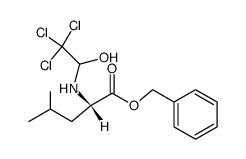 (S)-4-Methyl-2-(2,2,2-trichloro-1-hydroxy-ethylamino)-pentanoic acid benzyl ester结构式