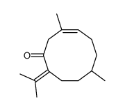 3,7-dimethyl-10-propan-2-ylidenecyclodec-3-en-1-one Structure