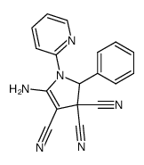 5-Amino-2-phenyl-1-pyridin-2-yl-1,2-dihydro-pyrrole-3,3,4-tricarbonitrile结构式