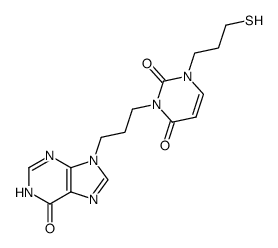 1-(3-Mercapto-propyl)-3-[3-(6-oxo-1,6-dihydro-purin-9-yl)-propyl]-1H-pyrimidine-2,4-dione Structure