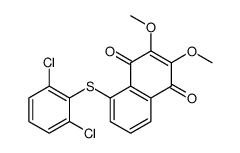 5-(2,6-dichlorophenyl)sulfanyl-2,3-dimethoxynaphthalene-1,4-dione结构式