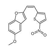 5-methoxy-2-[2-(5-nitrothiophen-2-yl)ethenyl]-1-benzofuran结构式