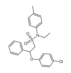 N-Ethyl-N-tolyl-2-(p-chlorophenoxy)-2-phenylethanesulfonamide结构式