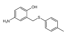 4-amino-2-[(4-methylphenyl)sulfanylmethyl]phenol Structure