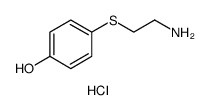 Phenol, 4-[(2-aminoethyl)thio]-, hydrochloride (1:1) Structure