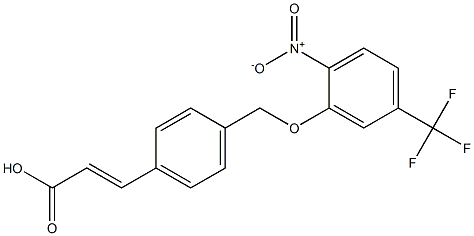 3-[4-(2-Nitro-5-trifluoromethyl-phenoxymethyl)-phenyl]-acrylic acid结构式