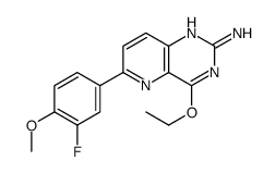 4-ethoxy-6-(3-fluoro-4-methoxyphenyl)pyrido[3,2-d]pyrimidin-2-amine结构式