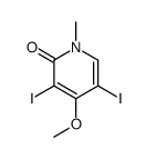 3,5-diiodo-4-methoxy-1-methylpyridin-2-one Structure