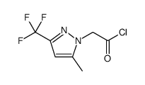 1H-Pyrazole-1-acetyl chloride, 5-methyl-3-(trifluoromethyl)结构式