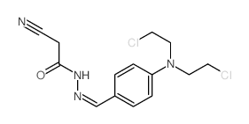 Acetic acid, 2-cyano-,2-[[4-[bis(2-chloroethyl)amino]phenyl]methylene]hydrazide structure