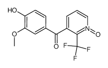 (4-hydroxy-3-methoxy-phenyl)-(1-oxy-2-trifIuoromethyl-pyridin-3-yl)-methanone结构式