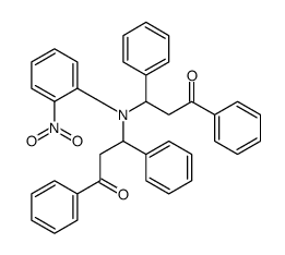 3-(2-nitro-N-(3-oxo-1,3-diphenylpropyl)anilino)-1,3-diphenylpropan-1-one Structure