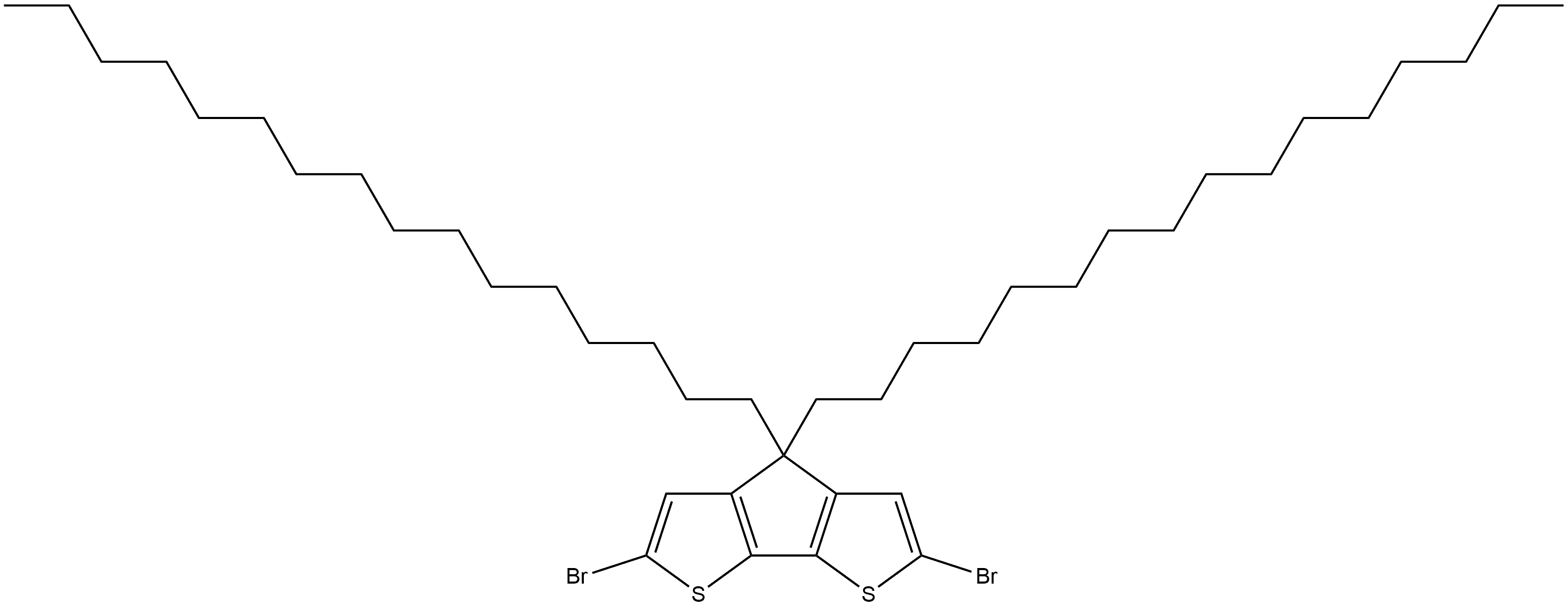 2,6-Dibromo-4,4-dihexadecyl-4H-cyclopenta[2,1-b:3,4-b′]dithiophene Structure