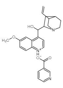 (8alpha,9R)-9-hydroxy-6'-methoxycinchonanium nicotinate结构式