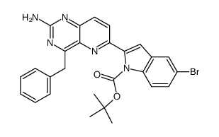 4-benzyl-6-(1-(tert-butoxycarbonyl)-5-bromo-1H-indol-2-yl)pyrido[3,2-d]pyrimidin-2-ylamine Structure