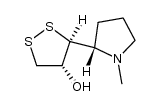 3,4-trans-3,2'-erythro-4-Hydroxy-3-(1-methylpyrrolidin-2-yl)-1,2-dithiolane结构式