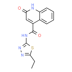 N-(5-ethyl-1,3,4-thiadiazol-2-yl)-2-hydroxyquinoline-4-carboxamide Structure