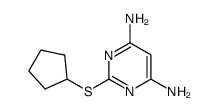 2-(cyclopentylthio)pyrimidine-4,6-diamine Structure