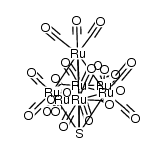 (ruthenium)7(carbonyl)19(μ-carbonyl)2(μ4-sulfido)结构式