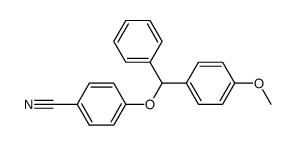 (4-methoxyphenyl)-phenylmethyl 4-cyanophenyl ether结构式