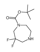 tert-butyl 6,6-difluoro-1,4-diazepane-1-carboxylate structure