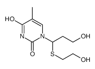 1-[3-hydroxy-1-(2-hydroxyethylsulfanyl)propyl]-5-methylpyrimidine-2,4-dione Structure