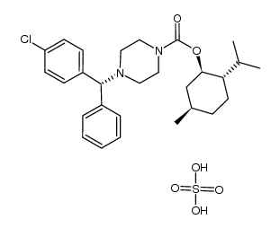 (1R,2S,5R)-2-isopropyl-5-methylcyclohexyl 4-((R)-(4-chlorophenyl)(phenyl)methyl)piperazine-1-carboxylate sulfate Structure