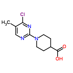 1-(4-Chloro-5-methyl-2-pyrimidinyl)-4-piperidinecarboxylic acid picture