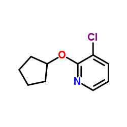 3-Chloro-2-(cyclopentyloxy)pyridine结构式