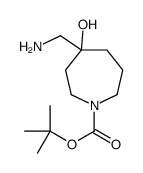 tert-butyl 4-(aminomethyl)-4-hydroxyazepane-1-carboxylate structure