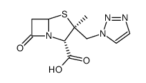 2α-methyl-2β-(1,2,3-triazol-1-yl)methylpenam-3α-carboxylic acid结构式