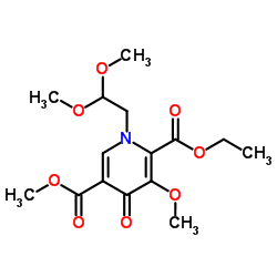 2-Ethyl 5-methyl 1-(2,2-dimethoxyethyl)-3-methoxy-4-oxo-1,4-dihydro-2,5-pyridinedicarboxylate结构式