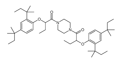 2-[2,4-bis(2-methylbutan-2-yl)phenoxy]-1-[4-[2-[2,4-bis(2-methylbutan-2-yl)phenoxy]butanoyl]piperazin-1-yl]butan-1-one Structure