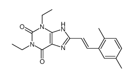 8-[(E)-2-(2,5-dimethylphenyl)ethenyl]-1,3-diethyl-7H-purine-2,6-dione结构式