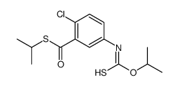 S-propan-2-yl 2-chloro-5-(propan-2-yloxycarbothioylamino)benzenecarbothioate Structure