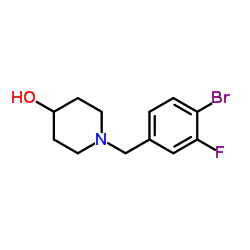 1-(4-Bromo-3-fluorobenzyl)-4-piperidinol Structure