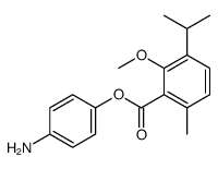 (4-aminophenyl) 2-methoxy-6-methyl-3-propan-2-ylbenzoate Structure