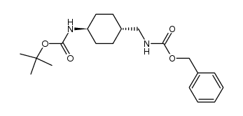 trans-benzyl {4-[(tert-butoxycarbonyl)amino]cyclohexyl}methylcarbamate结构式