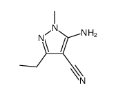 Pyrazole-4-carbonitrile, 5-amino-3-ethyl-1-methyl- (8CI)结构式