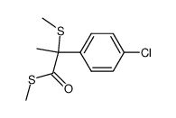 S-methyl 2-(4-chlorophenyl)-2-(methylthio)propanethioate Structure