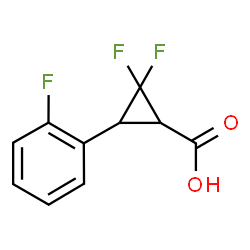 2,2-二氟-3-(2-氟苯基)环丙烷-1-羧酸结构式