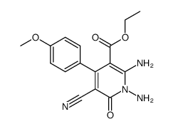 ethyl 1,2-diamino-5-cyano-4-(4-methoxyphenyl)-6-oxo-1,6-dihydropyridine-3-carboxylate结构式