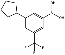 3-Trifluoromethyl-5-(cyclopentyl)phenylboronic acid Structure