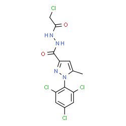 N'3-(2-CHLOROACETYL)-5-METHYL-1-(2,4,6-TRICHLOROPHENYL)-1H-PYRAZOLE-3-CARBOHYDRAZIDE, TECH. Structure