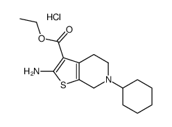 ethyl 2-amino-6-cyclohexyl-5,7-dihydro-4H-thieno[2,3-c]pyridine-3-carboxylate,hydrochloride结构式