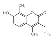 3-ethyl-7-hydroxy-4,8-dimethyl-2H-chromen-2-one structure