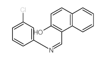 2-Naphthalenol,1-[[(3-chlorophenyl)imino]methyl]- structure