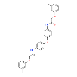 N,N'-[oxybis(4,1-phenylene)]bis[2-(3-methylphenoxy)acetamide] structure