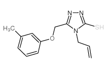 3-[(3-methylphenoxy)methyl]-4-prop-2-enyl-1H-1,2,4-triazole-5-thione structure